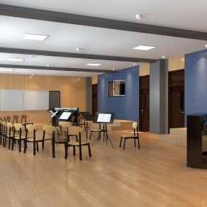 现代音乐教室3D模型下载